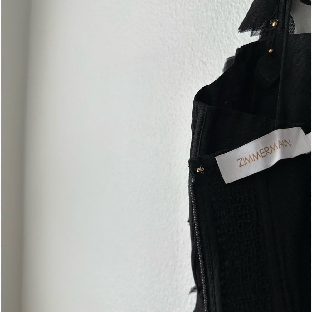 ZIMMERMANN NATURA BLACK CORSET MIDI DRESS - Picture 17 of 17